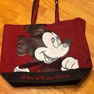 Disney Red and Black Mickey Mouse Tote